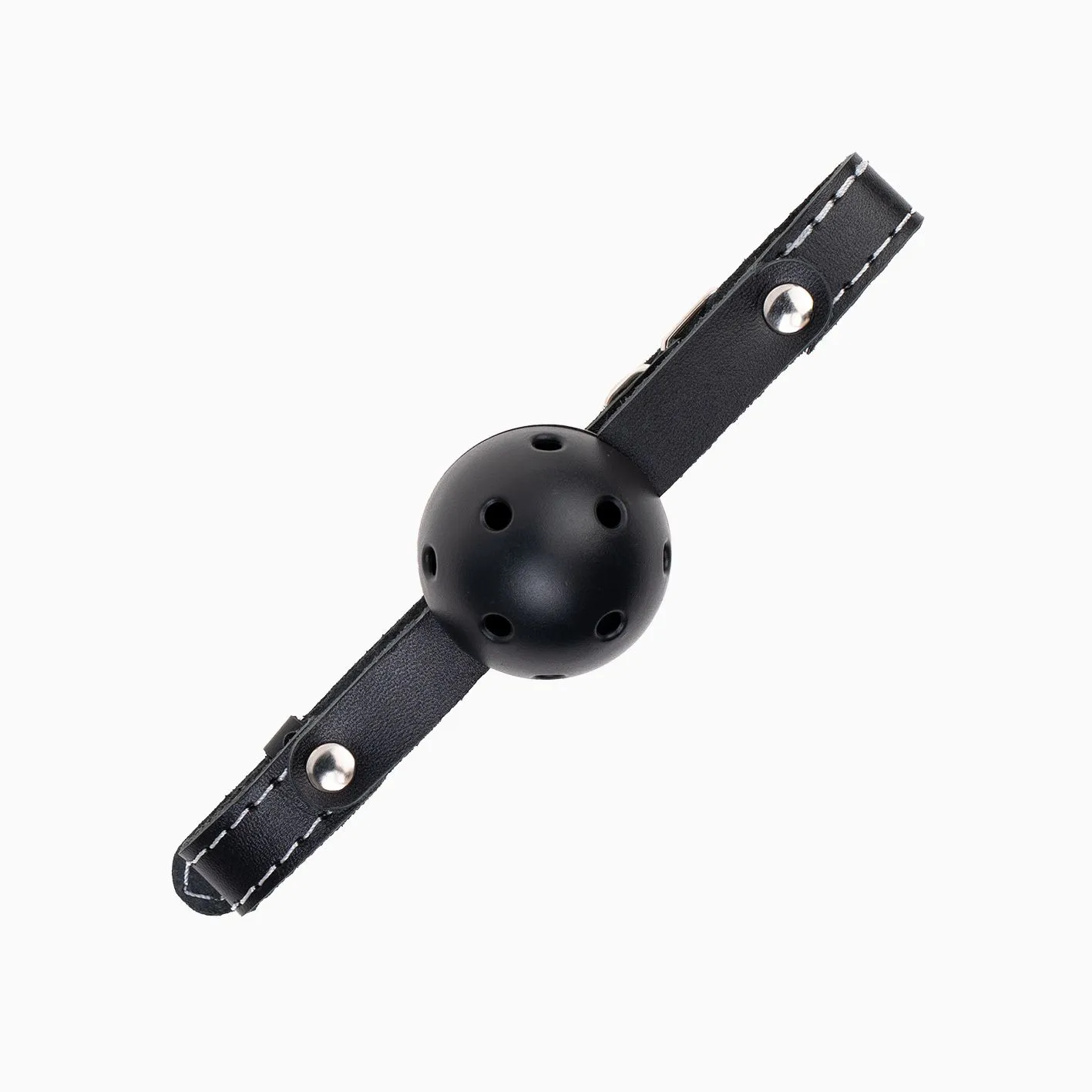 кляп pink rabbit с черным шариком (белая строчка) в 