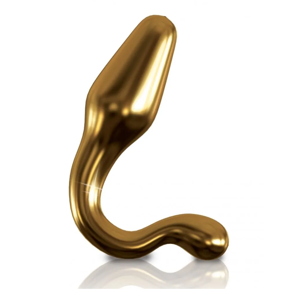 анальная пробка pipedream icicles gold edition g12, стеклянная в 