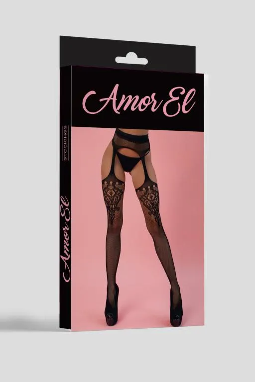 Эротическое чулки с поясом palma (s/l) черные в 