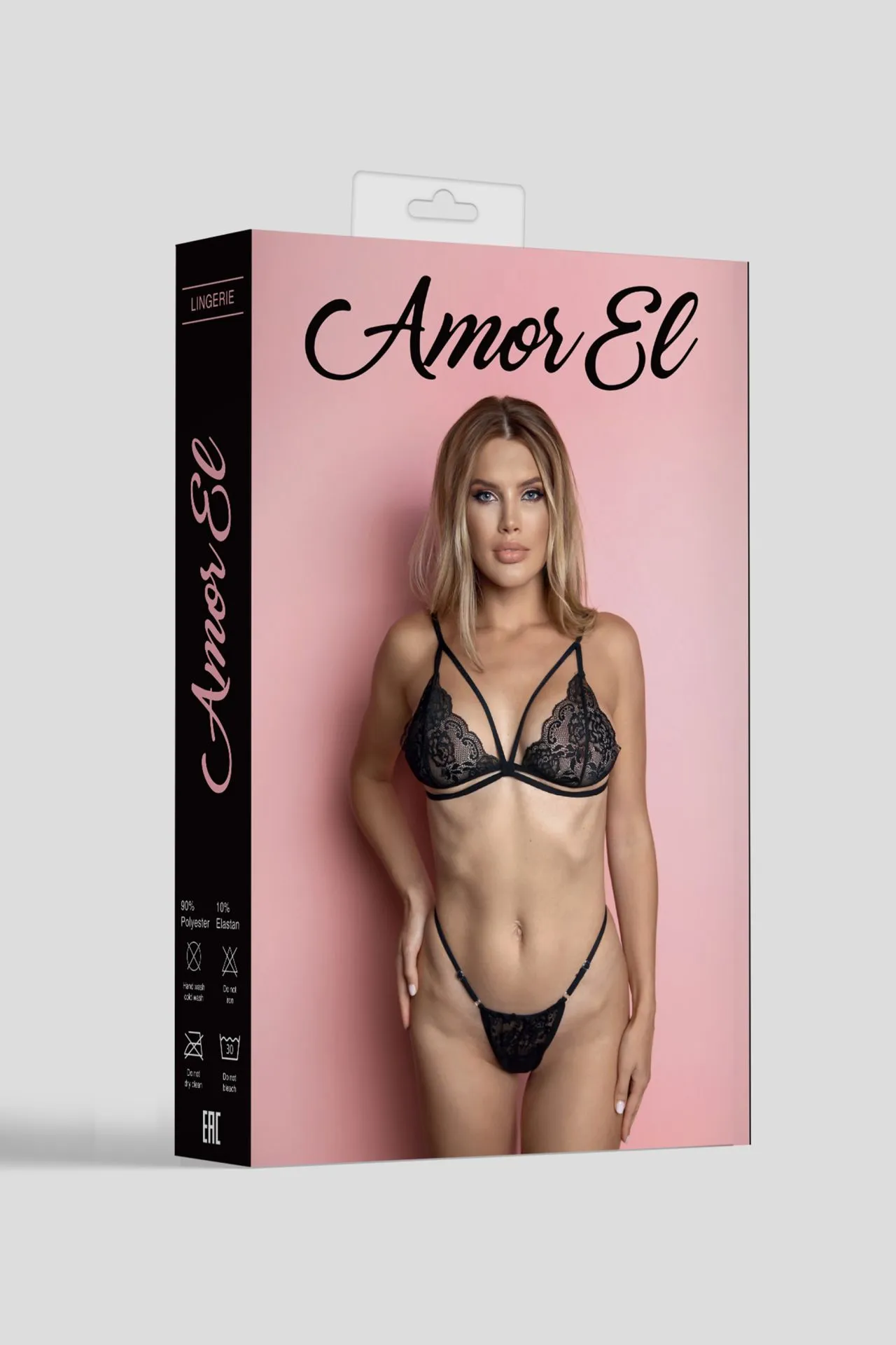 Эротическое комплект эротического белья pura черный l/xl в 