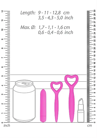 набор вагинальных расширителей с вибропулей silicone vaginal dilator set в 