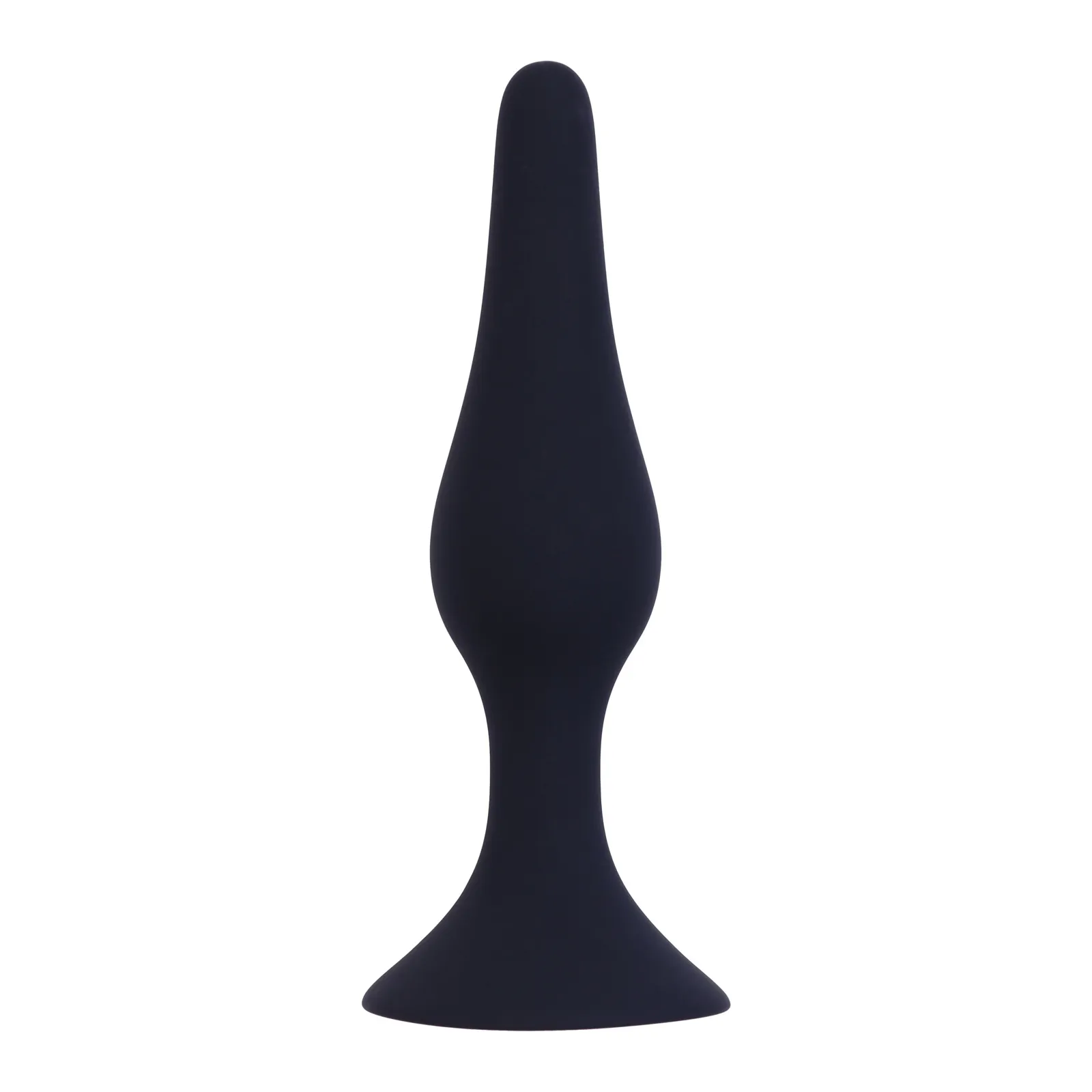 Анальная пробка, Оки-Чпоки, конус, Soft силикон, 11,5 х 2,8 см, черный 