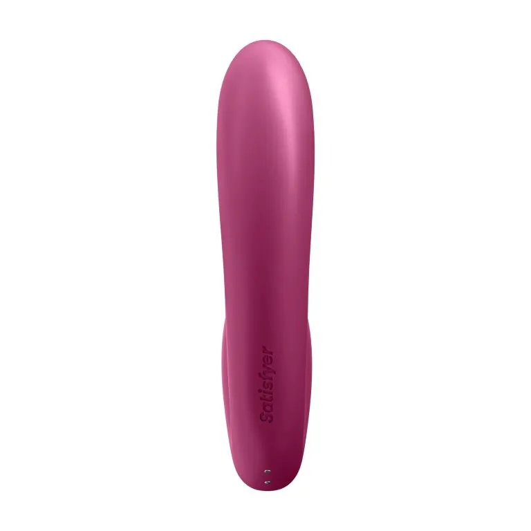 вибратор с вакуумным стимулятором satisfyer sunray с фиксацией формы (ягодный) в 