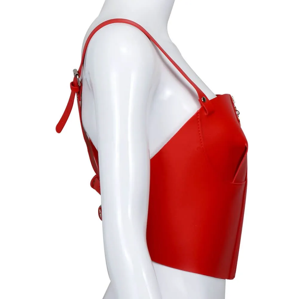 Эротическое корсет на молнии lapin rose harness, красный в 