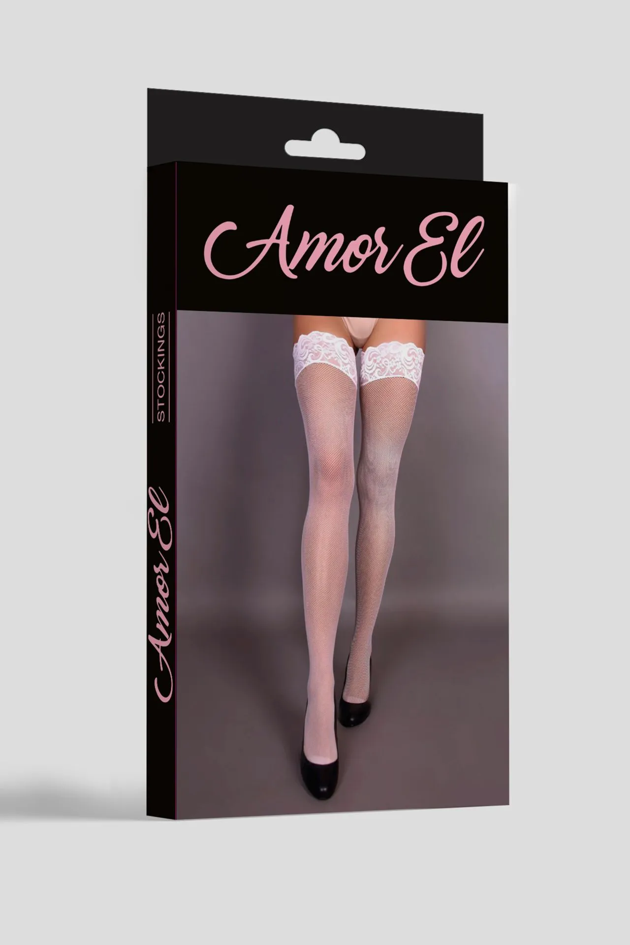 Эротическое чулки в мелкую сетку rosa roja s/l белые в 