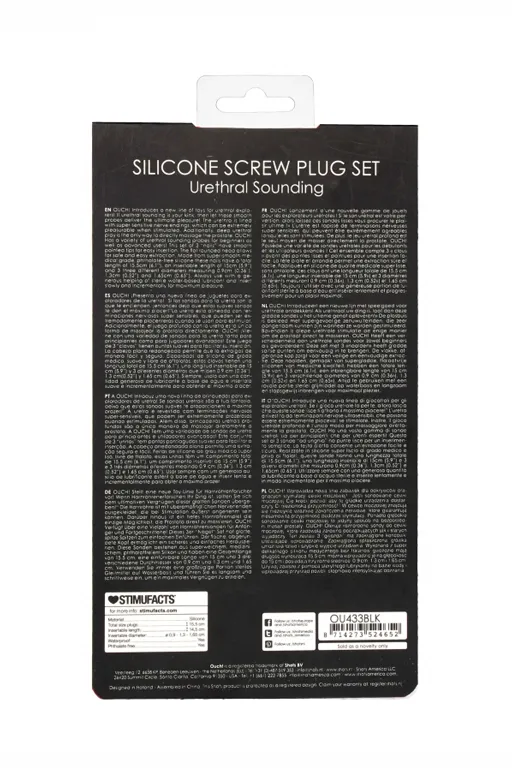 набор из трех стимуляторов уретры (струн) silicone screw plug set в 