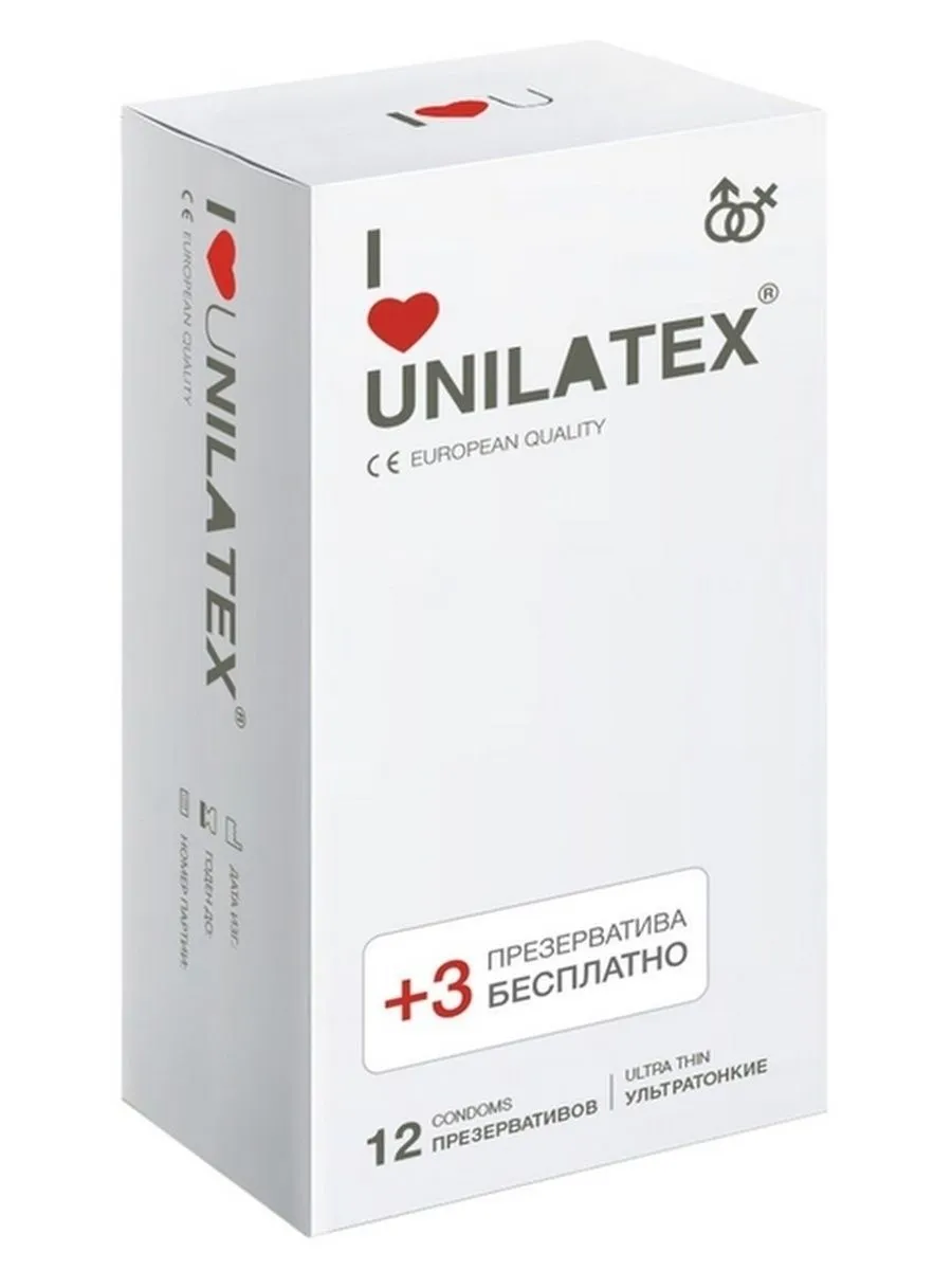 презервативы unilatex ultra thin ультратонкие, 12 шт в 
