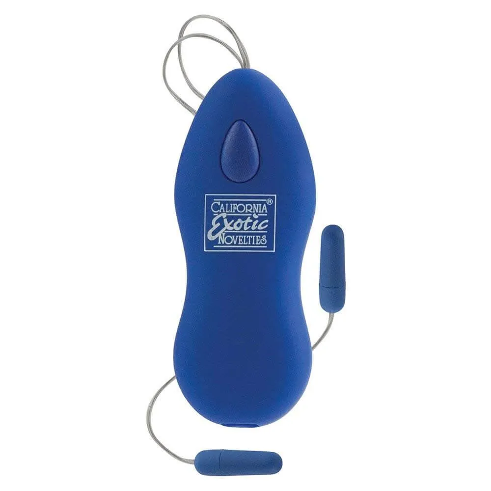 вибропули california exotic novelties body & soul duplicity, синие в 