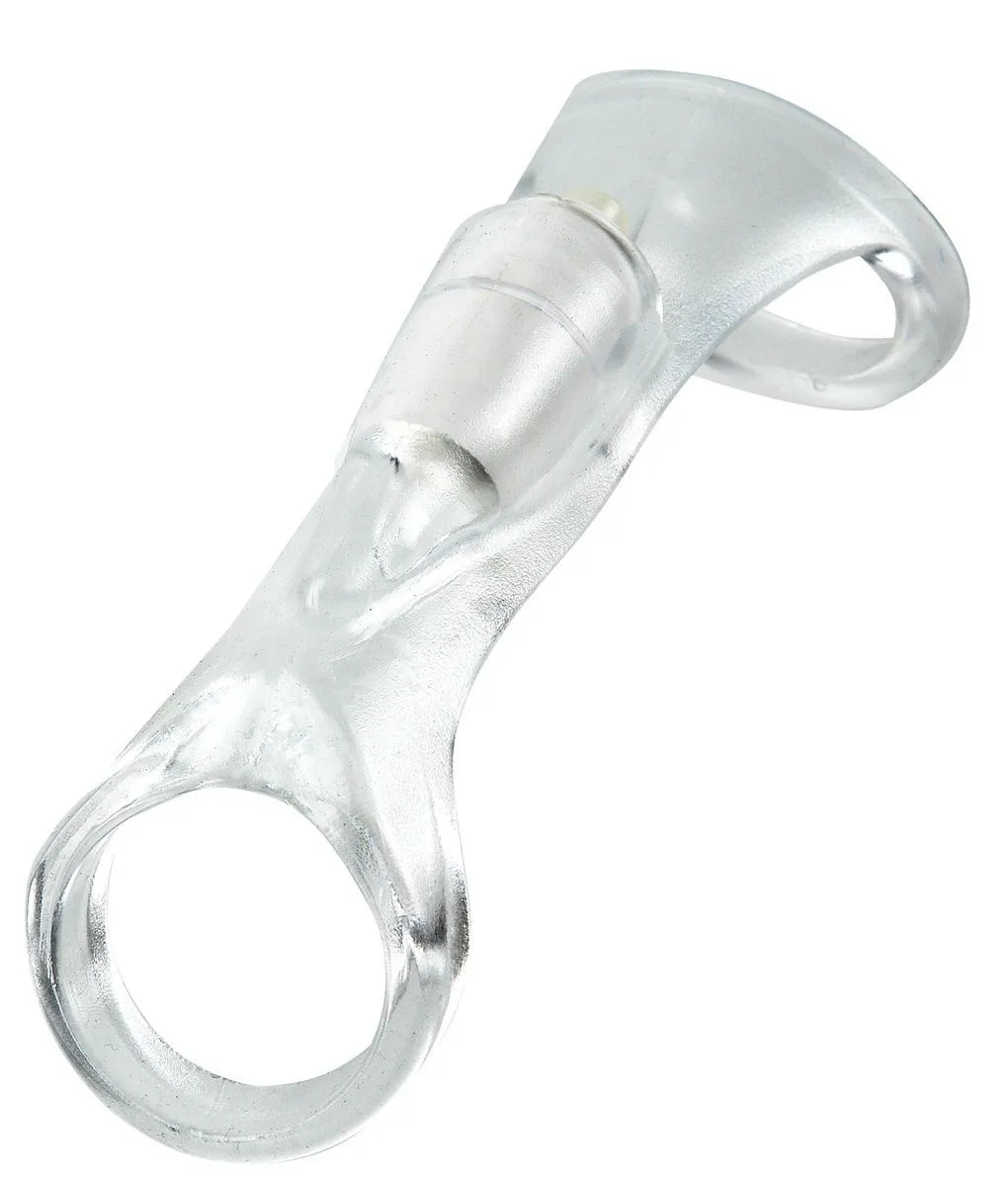 Вибронасадка Pipedream X-tensions Vibrating Cock Sling, прозрачная