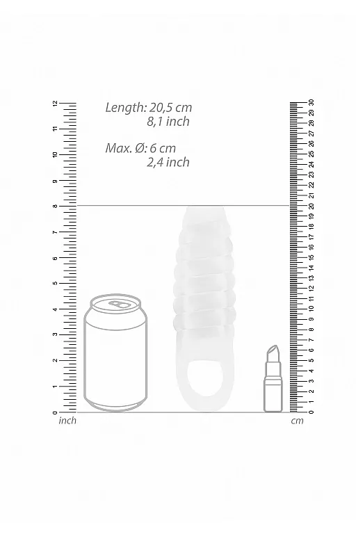 увеличивающая насадка на пенис открытого типа no. 21 dong extension в 