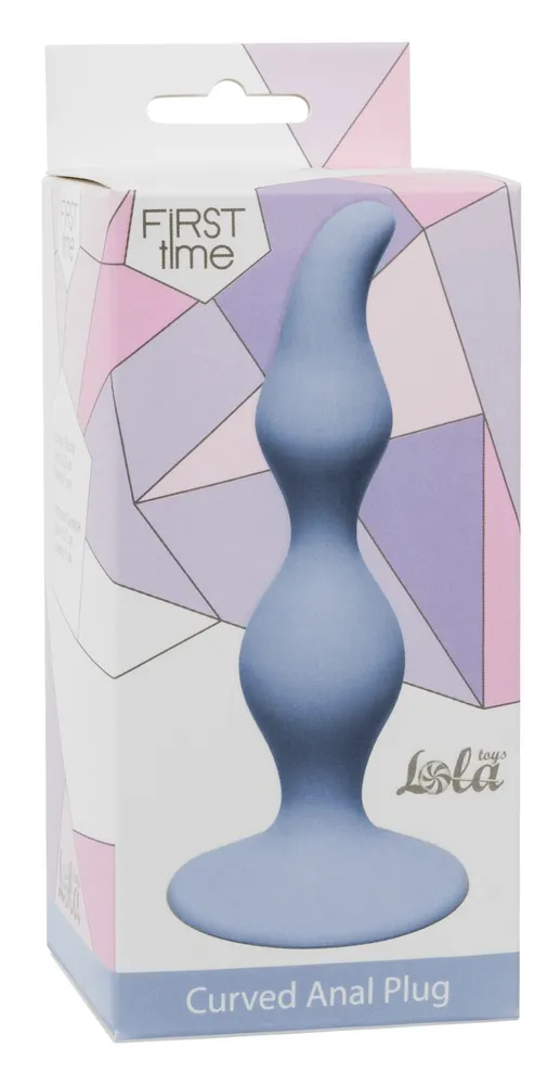 анальная пробка curved anal plug blue 4105-02lola в 