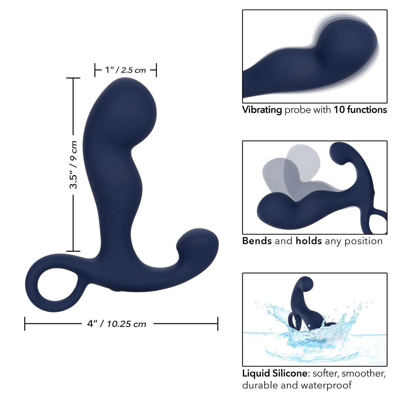 вибромассажер viceroy rechargeable command probe в 
