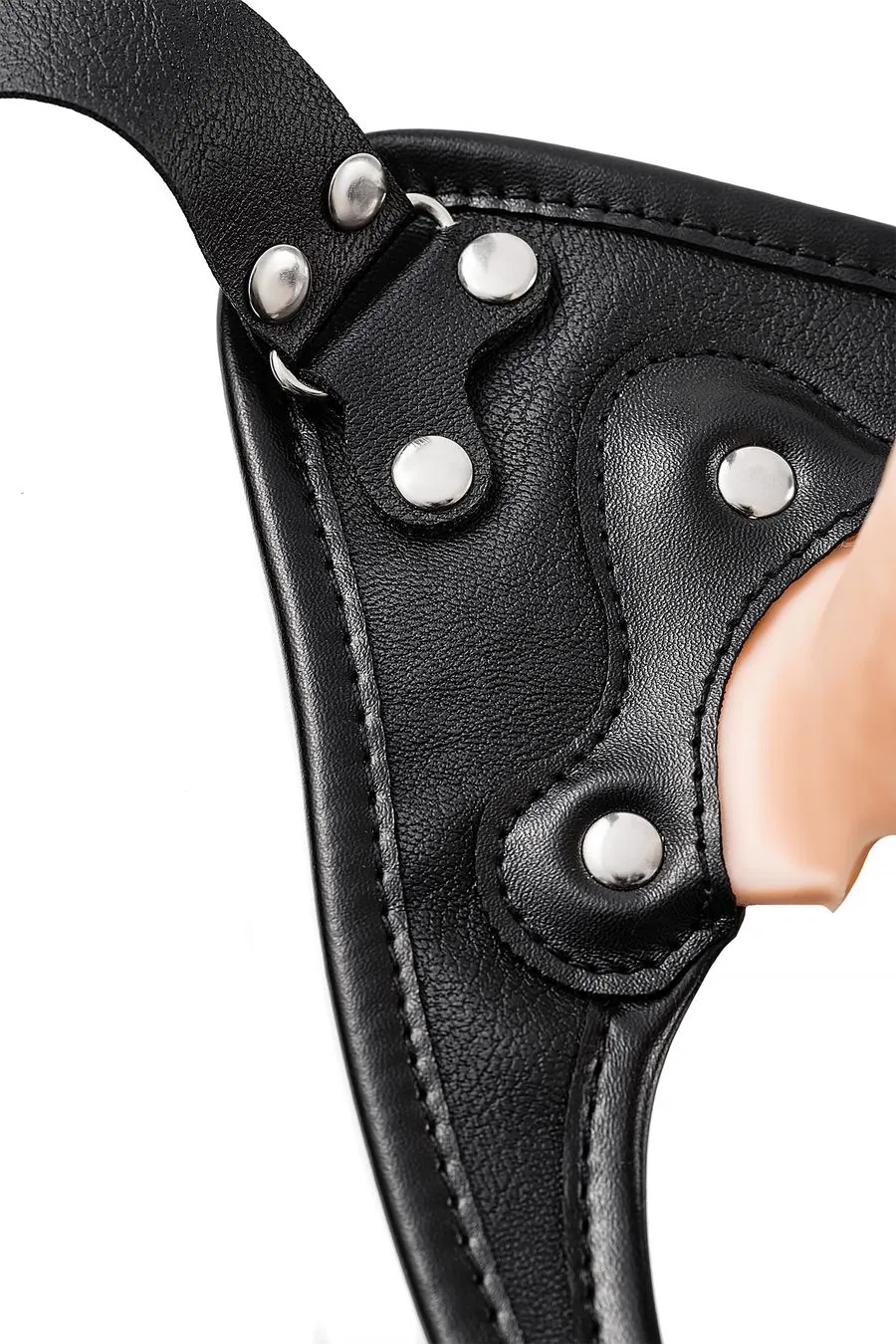 фаллопротез realstick strap-on oberon, tpe, телесный, 14 см в 