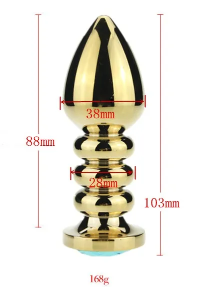 пробка металл фигурная золото с синим стразом 10,3х3,8см 47424-3mm в 