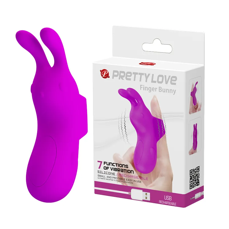 клиторальный стимулятор на палец pretty love finger bunny bi-014605 в 