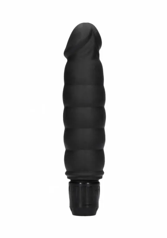 вибромассажер ribbed multispeed vibrator, чёрный в 