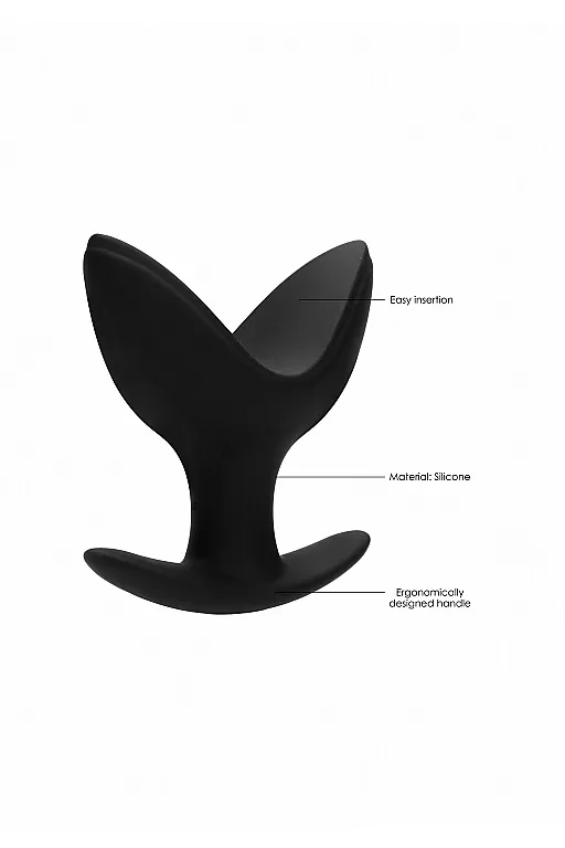 plu015blk: анальная пробка (эспандер) split 5 - 4 inch в 