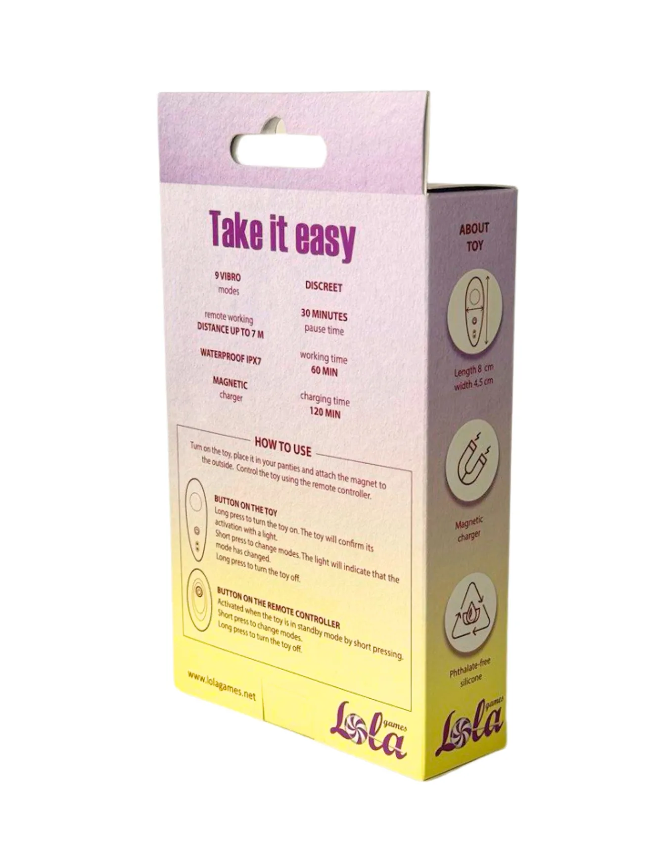 перезаряжаемый вибратор в трусики take it easy joy 9026-01lola в 