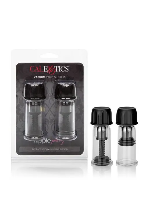Помпы для сосков Vacuum Twist Suckers, чёрные