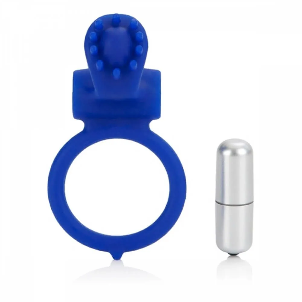 виброкольцо california exotic novelties body & soul infatuation, синее в 