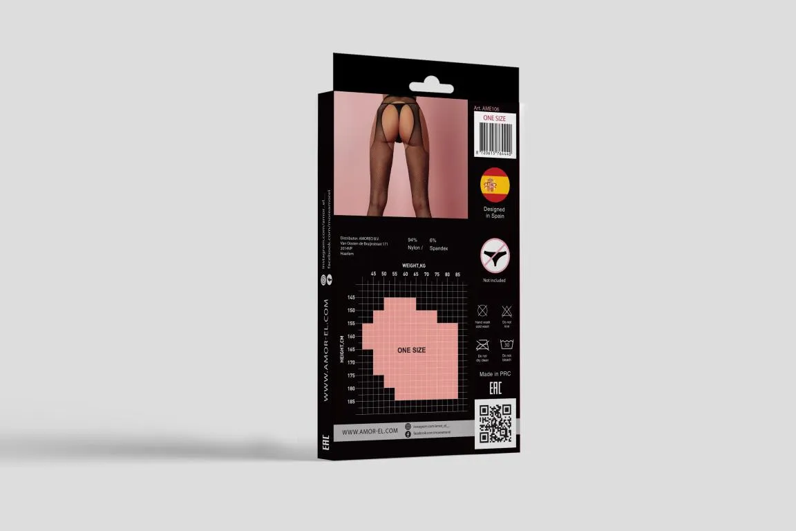 Эротическое чулки с поясом в стразах (s/l) в 