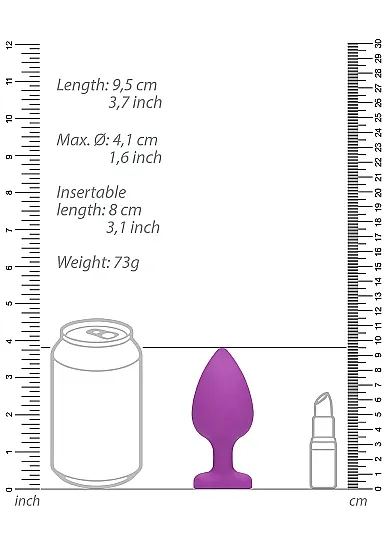 анальная пробка extra large diamond heart butt plug в 