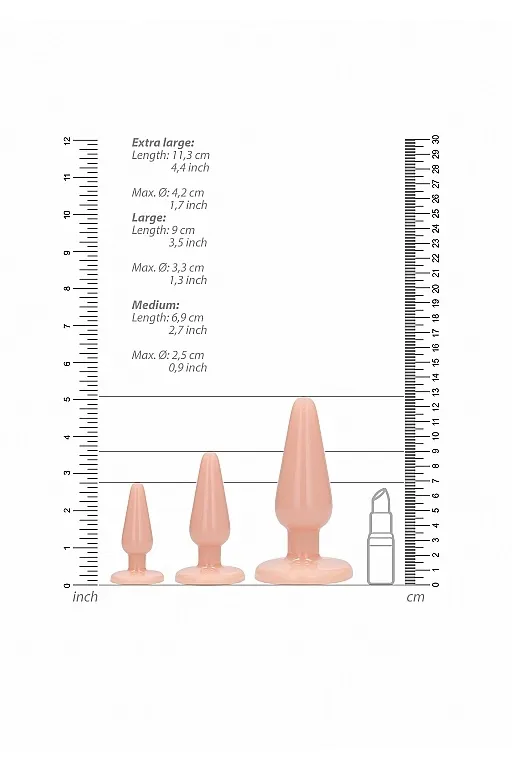 набор анальных пробок anal trainers kit в 