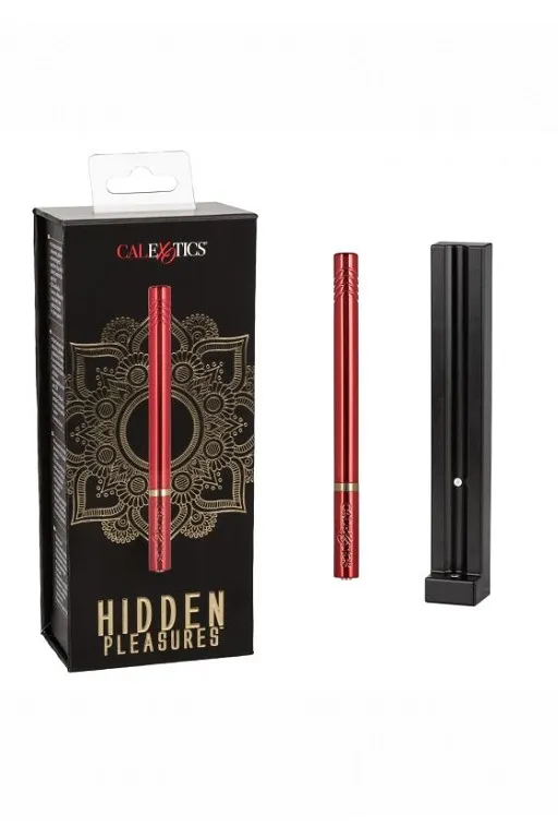 Ультратонкий вибромассажер Hidden Pleasures красный