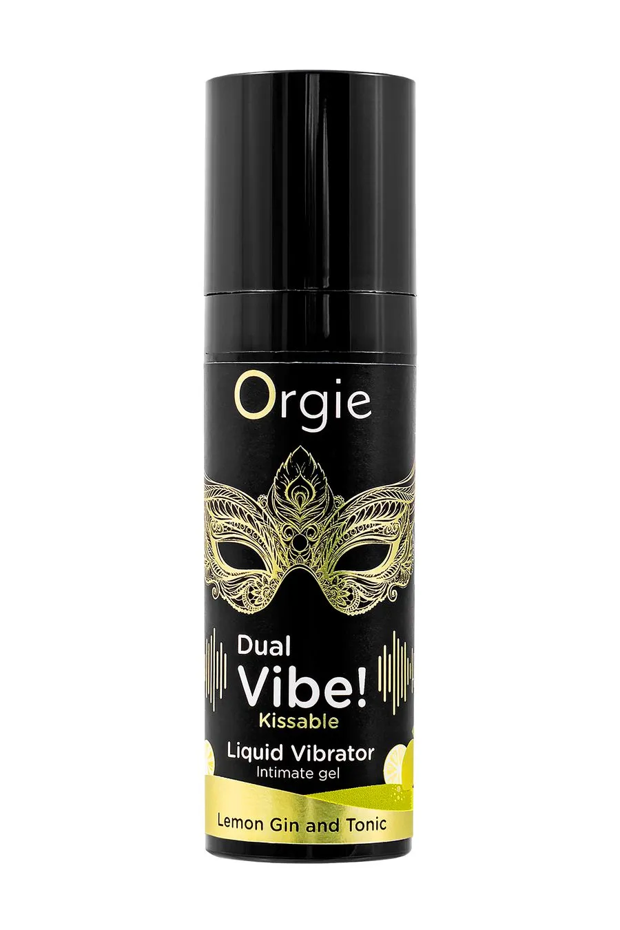 съедобный гель с эффектом вибрации orgie dual vibe! lemon gin and tonic, со вкусом джин-тоник, 15 мл в 