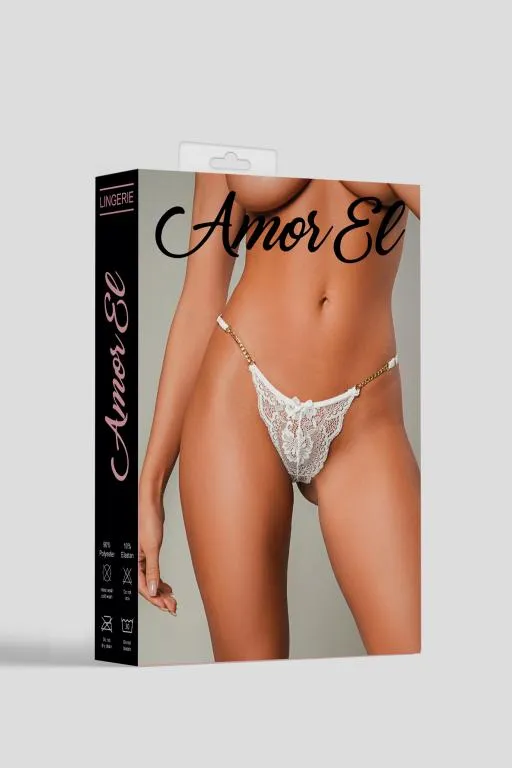 Эротическое кружевные стринги m white в 