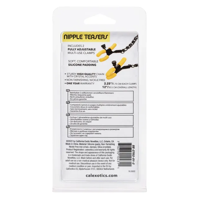 металлические зажимы для сосков с силиконовыми насадками boundless nipple teasers в 