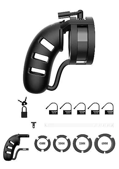 мужской пояс верности sil cage ballsplitter model 19 - chastity - 4.5" в 