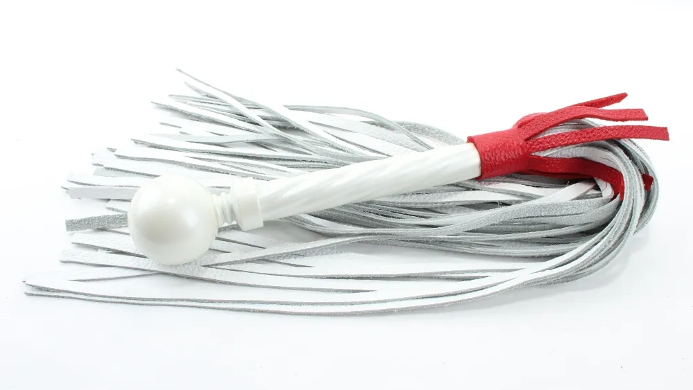 плеть белая с красной отделкой 54039ars в 