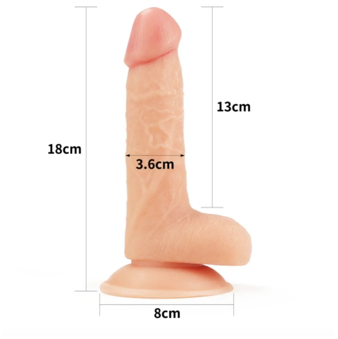 фаллоимитатор реалистичный с венами lovetoy на присоске,18 см в 