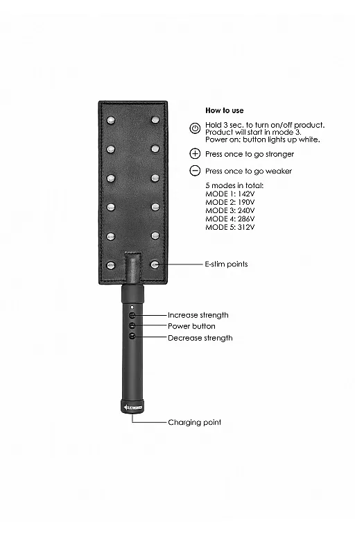 падл e-stim с электростимуляцией. в 