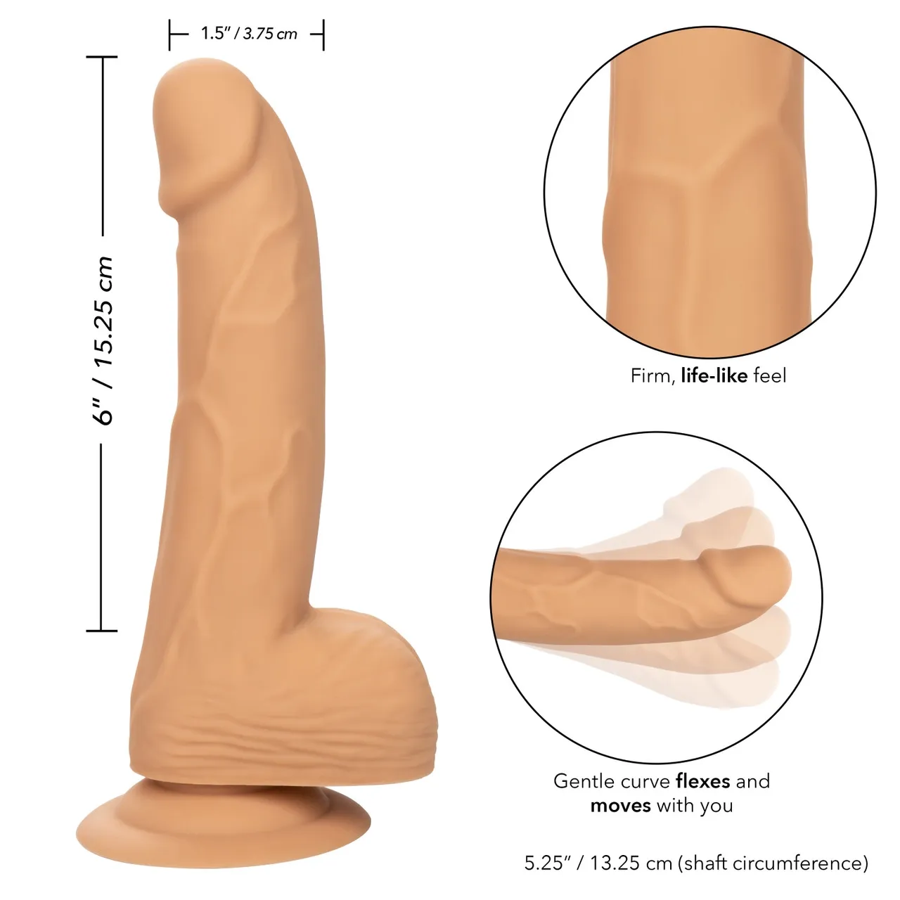 фалоимитатор silicone studs 6" ivory в 