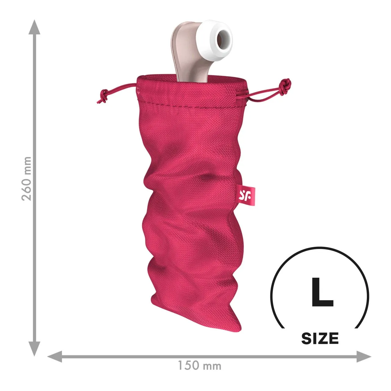 мешочек для хранения вибромассажера treasure bag l (pink) в 