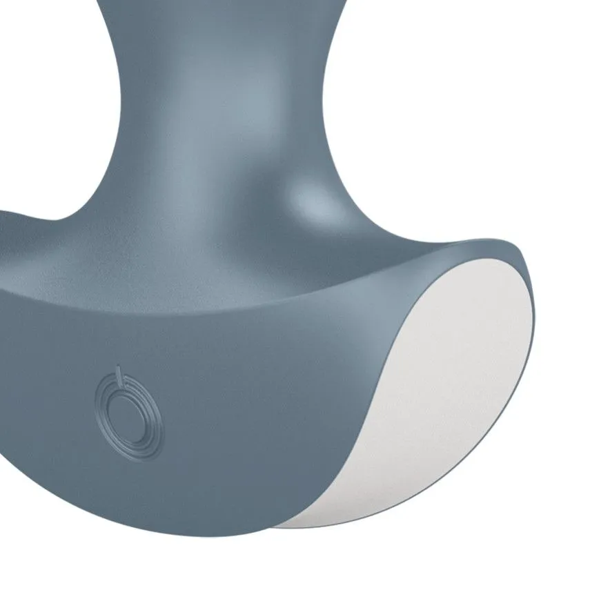 пробка анальная с вибрацией satisfyer lolli plug 2, голубая в 