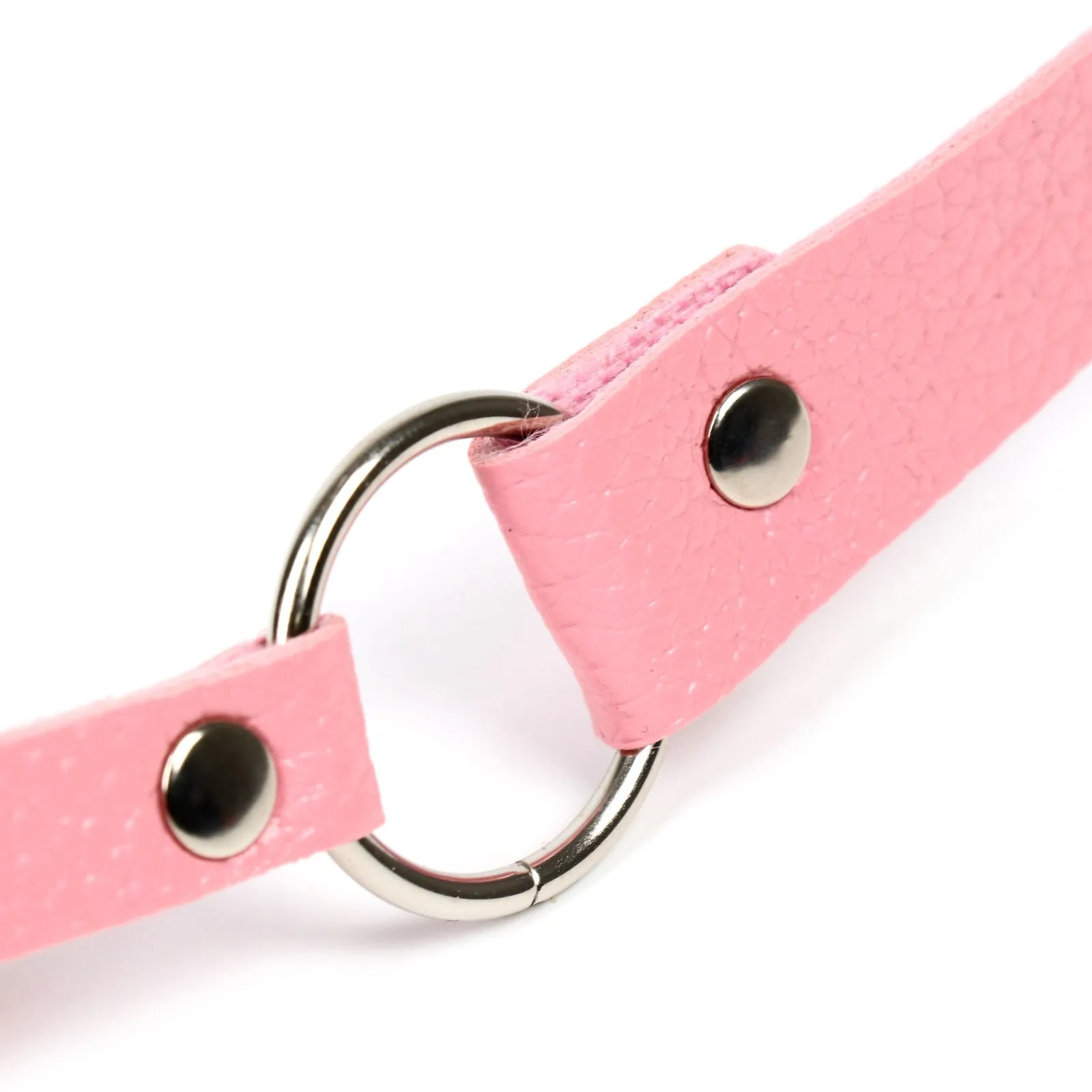 кляп бдсм оки-чпоки, классический, пвх, экокожа, розовый 50×4,5 см в 