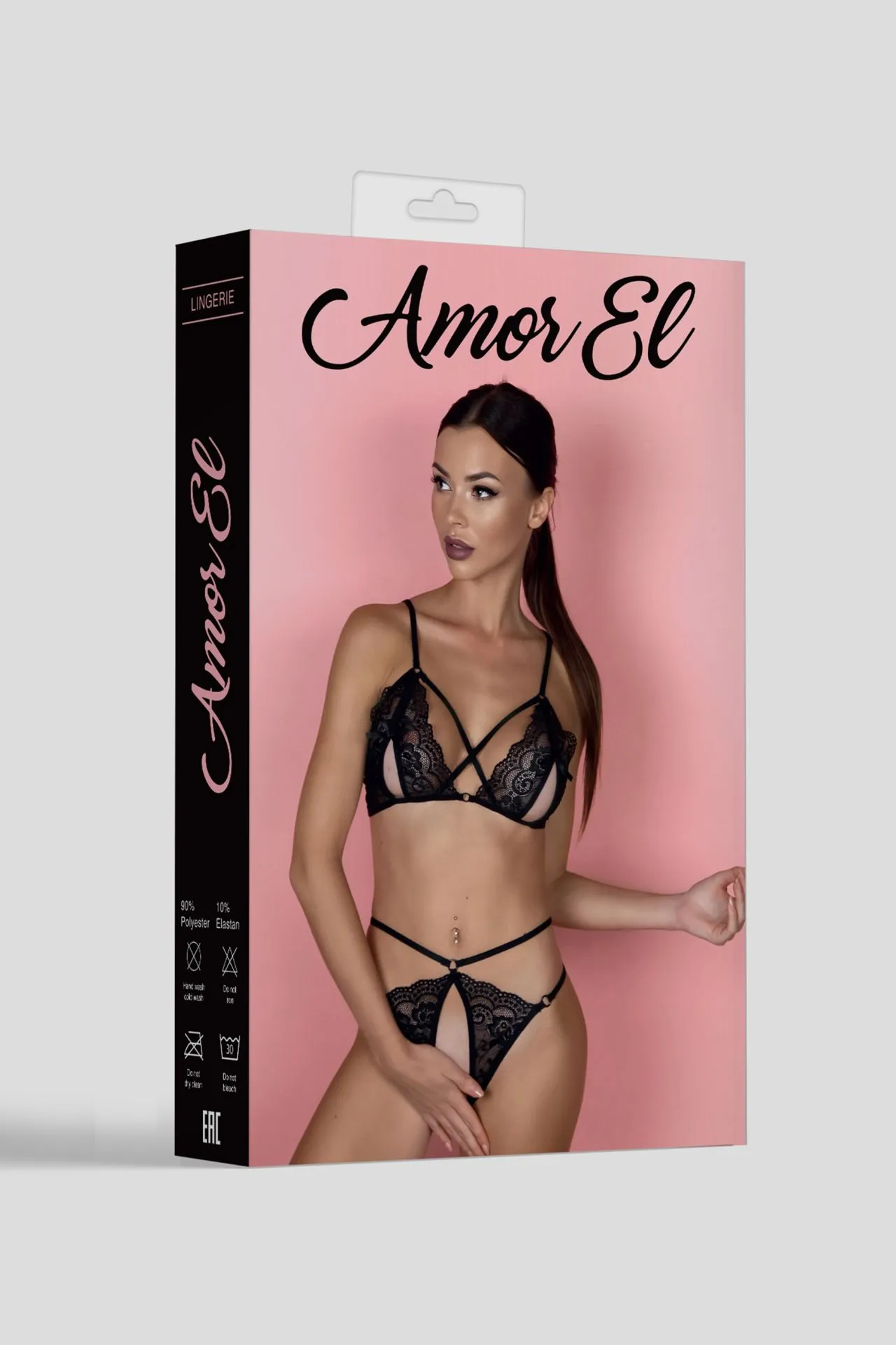 Эротическое комплект эротического белья malda черный l/xl в 