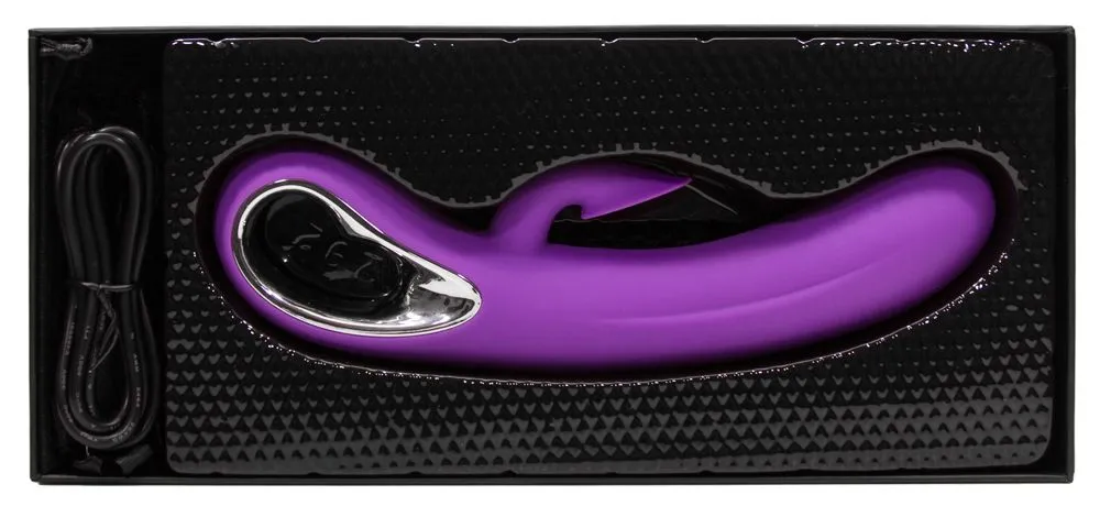 вибратор с вакуумным отростком lapin rose only two, фиолетовый в 