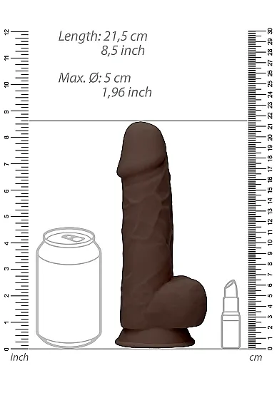 фаллоимитатор silicone dildo with balls - 21,6 см. в 
