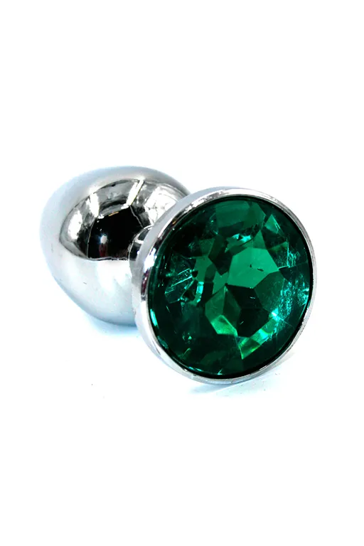Анальная пробка "Small" хромированная dark green