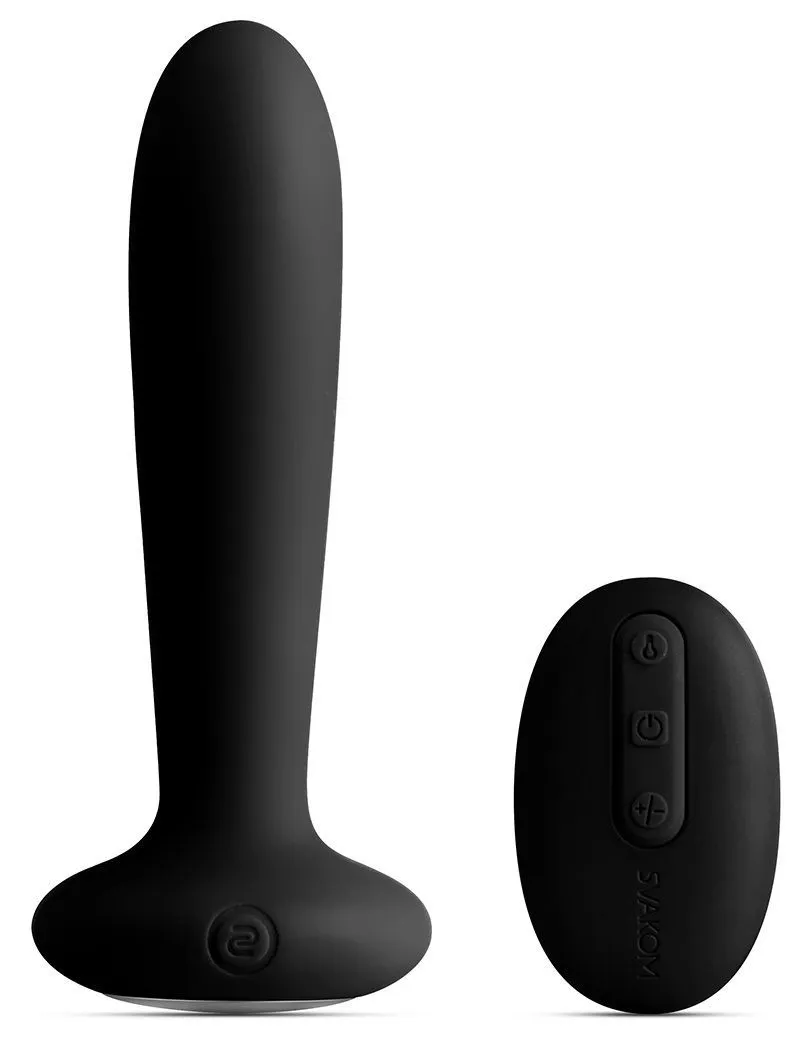 анальная пробка с подогревом svakom primo, чёрный в 