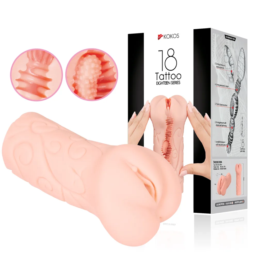 мастурбатор tattoo eighteen series телесный kokos m03-001-06 в 