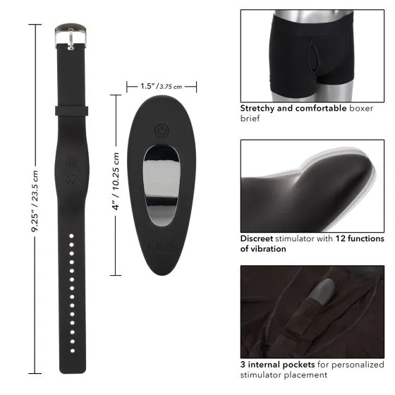 трусы боксеры с вибромассажером remote control panty set  m/l в 