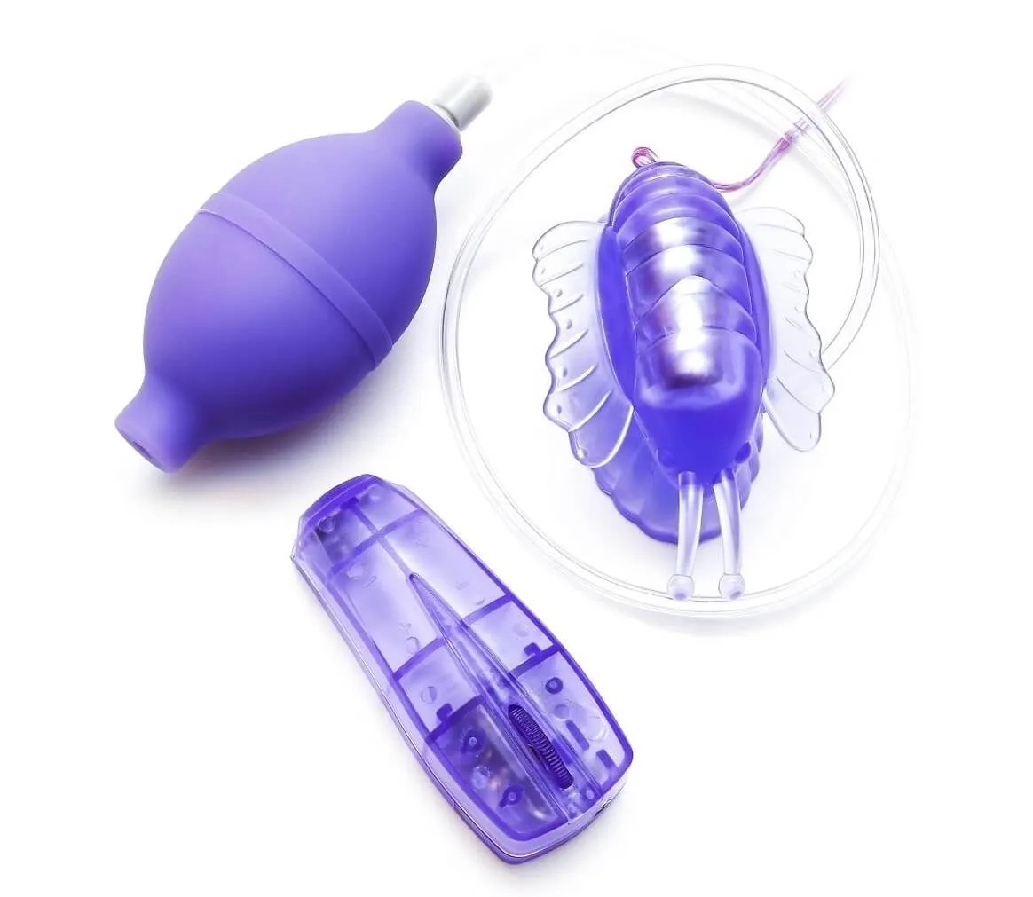 стимулятор aphrodisia pleasure pump butterfly, фиолетовый в 