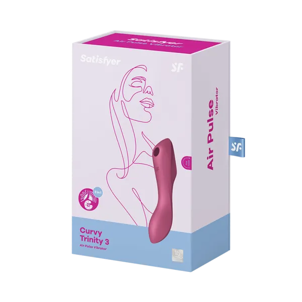 вакуумный массажер satisfyer curvy trinity 3 red 036526sa в 