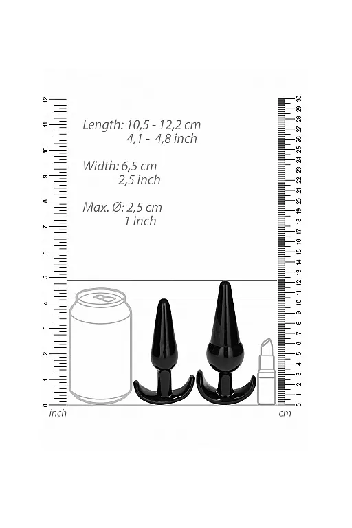 набор анальных пробок no. 80 4-piece butt plug set в 