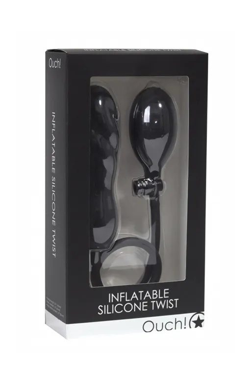 Фаллоимитатор с грушей Inflatable Silicone Twist